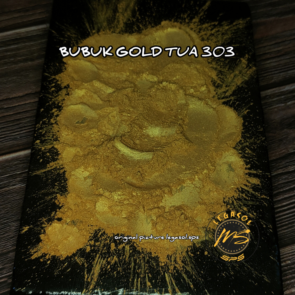 Bubuk Powder Pearl Pigment Royal Gold Emas Tua 303 , Shine Pearl Gold Emas Muda 300 @500Gram ( U/ Ca