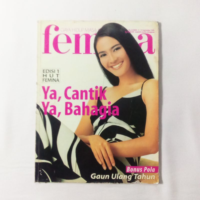 Majalah Femina Edisi 1 HUT Femina Cover Maudy Koesnadi - September 1999