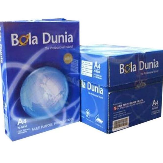 

gcDiskon Bola Dunia Kertas HVS A4 7 gsm 21 x 297 mm Print Fotocopy S44