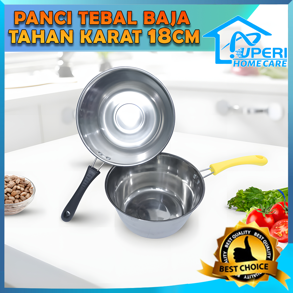 Panci Susu Milk Pot/Panci susu milk pot stainless 18cm gagang warna panci susu tebal stainless susu 