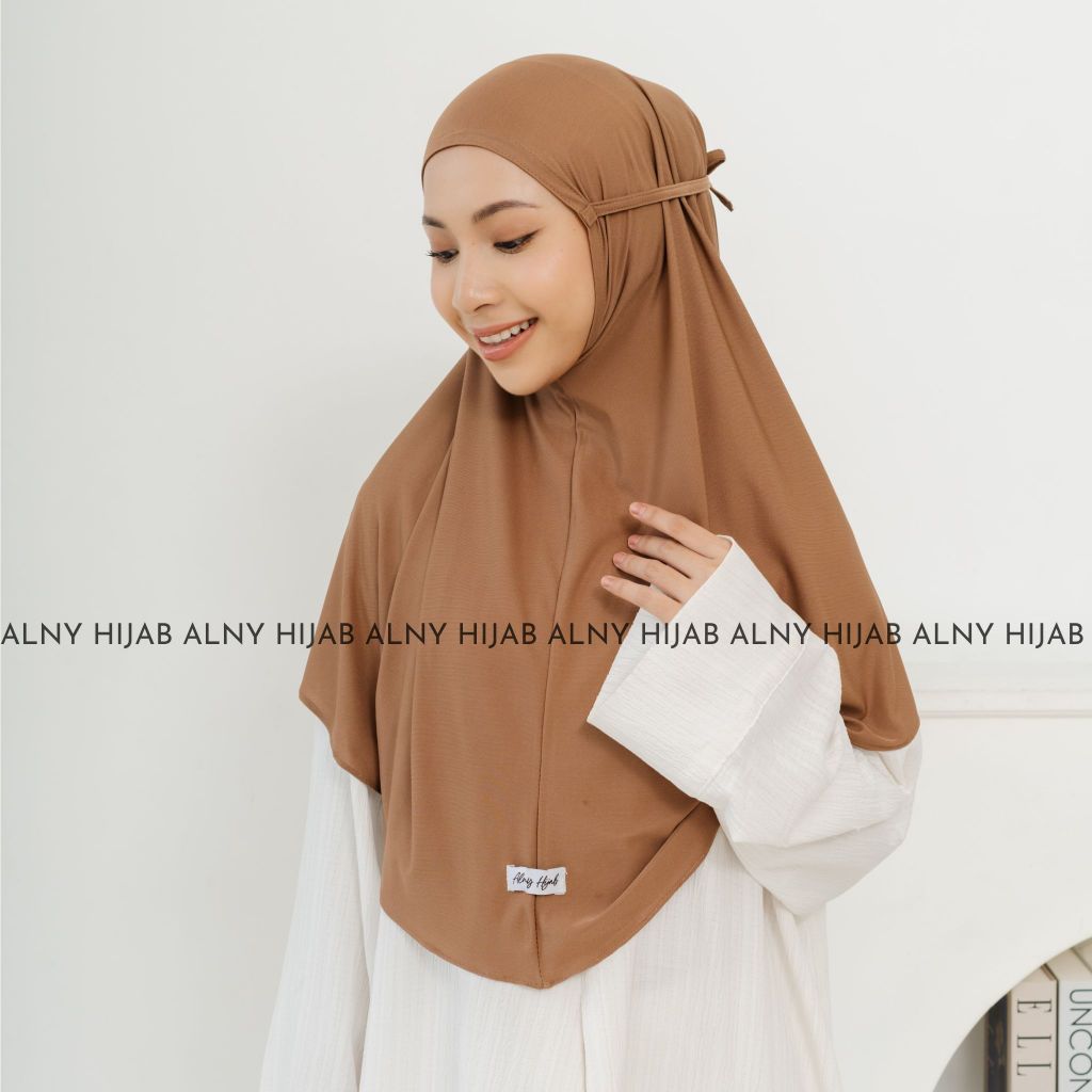 Jilbab Bergo Maryam Tali Jersey Jilbab Instan Bergo Tali Jersey Premium - Khanza Hijab