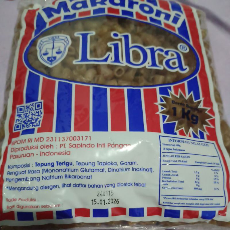 

Makaroni Libra 1000 gram