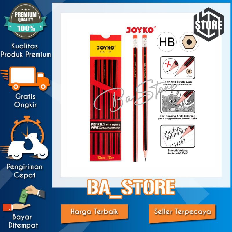 

PENSIL JOYKO HB 6151/PENSIL KAYU RAUT/WOODEN PENCIL-STIP