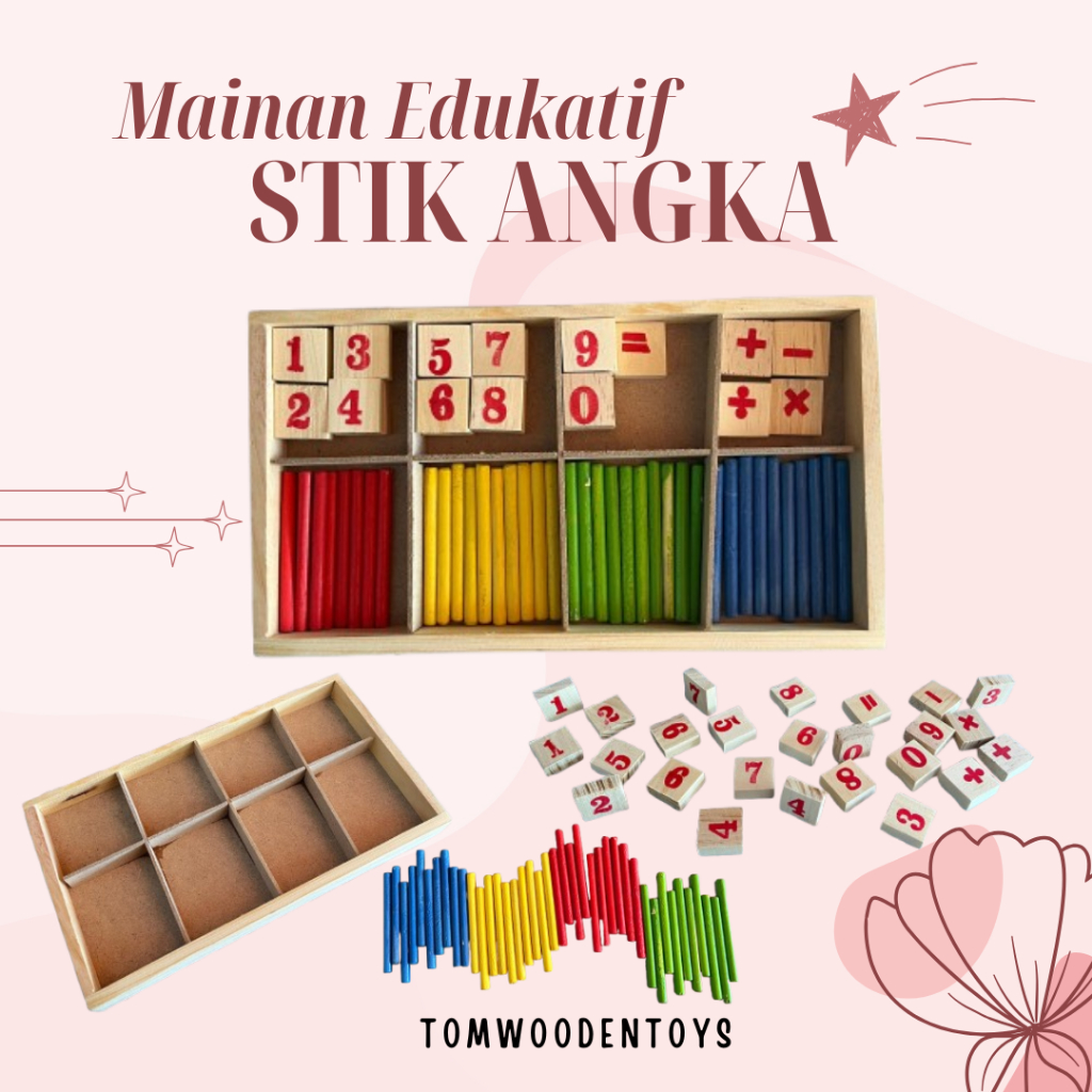 Mainan Edukatif Stik Angka Mainan Anak TK PAUD