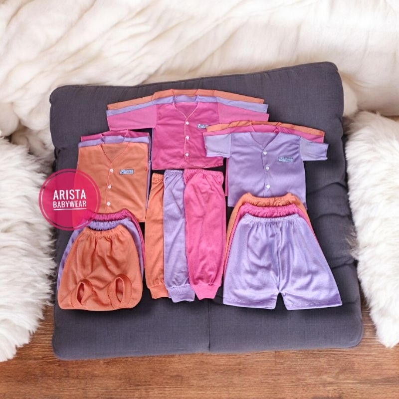 18pcs/9stel 9baju+9celana bayi SERI warna pink Salem ungu