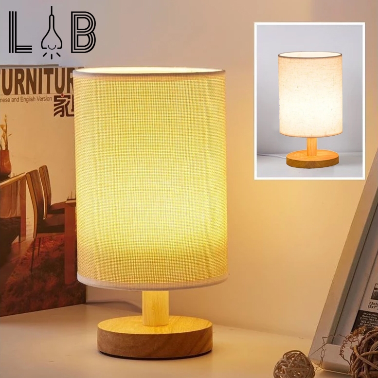 Lampu Tidur LED Lampu Malam Putih Hangat LED Hadiah Lampu Meja Kayu Lampu Tidur Bayi Dekorasi