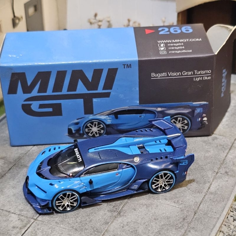 mini gt bugatti vision gran turismo Light Blue 266 biru 317 GT 369 hot wheels lamborghini