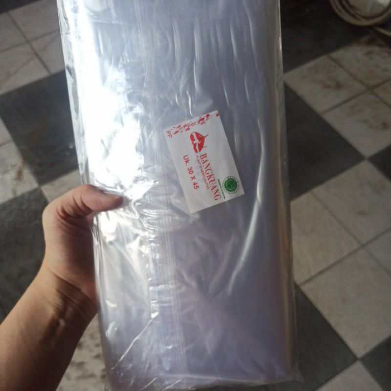 (1 kg)plastik kaca PP plastik laundry plastik bening cap bengkuang 22x35, 25x40, 30x45, 35x55, 40x60