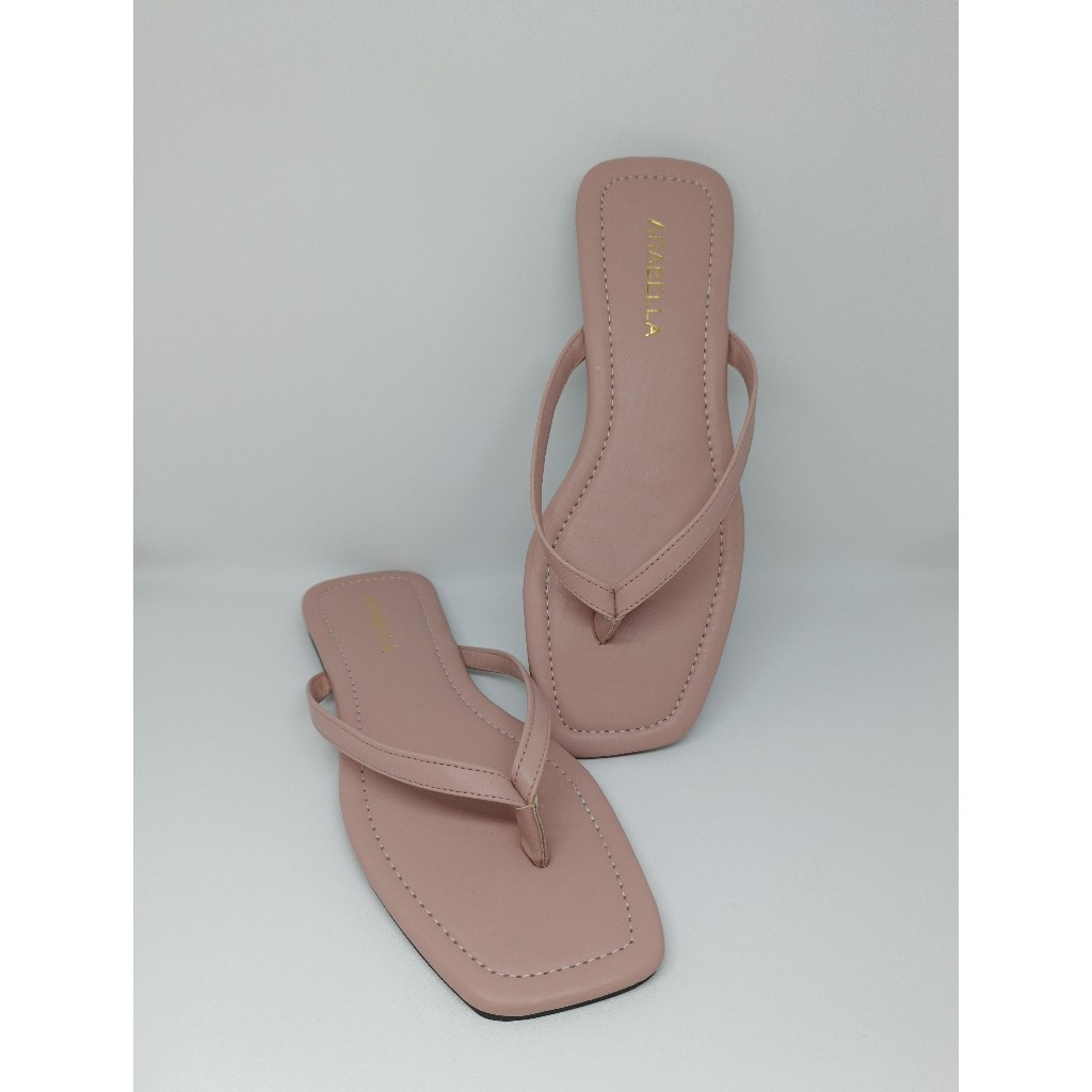 Sandal Teplek Wanita Sendal Flat Hak Datar Selop Slip On Casual Remaja Kekinian Terbaru Viral