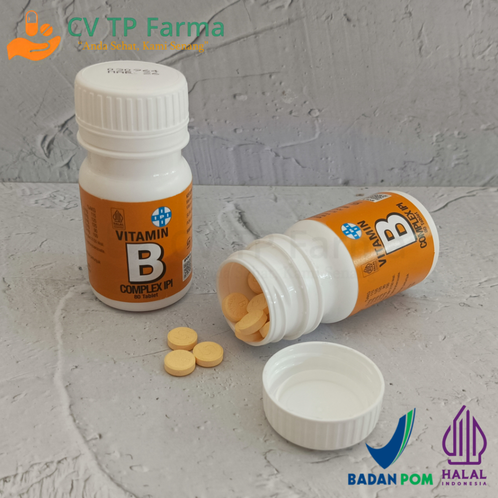 VITAMIN B COMPLEX IPI 50 MG BOTOL 80 TABLET | SUPLEMEN KESEHATAN B1 B2 B6 B12 | JAGA KESEHATAN KULIT