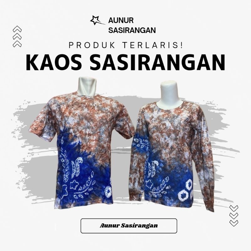 KAOS SASIRANGAN Lengan Panjang/Pendek Bahan COTTON COMBED Pria & Wanita