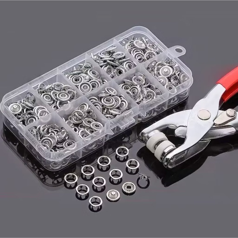 RB Tang Kancing Mata Ayam Alat Pasang Press Jepret Cetet Pengencang Eyelet Sabuk Ban Pinggang Tas