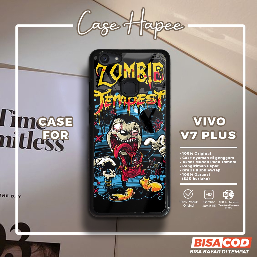 Case Vivo V7 Plus Casing Vivo V7 Plus [ZOMB] Casehapee Case Glossy Case Aesthetic Custom Case Premiu