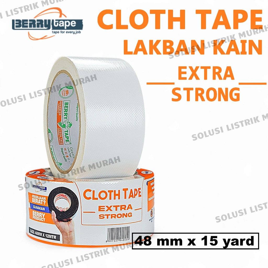 

Cloth Tape Lakban Jilid Lakban Kain 48 mm x 12 m Putih