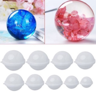 Cetakan Bola Resin Ukuran Kecil Diameter 2cm Bahan Silicone Karet Silikon Lentur Elastis Bentuk Bund
