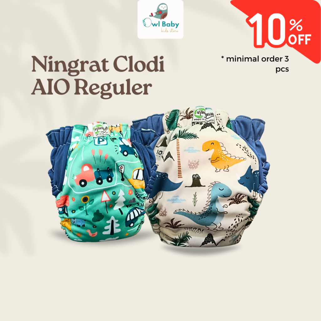 Clodi Ningrat AIO Reguler Popok Kain Bayi Cuci Ulang Cloudy SNI Berkualitas