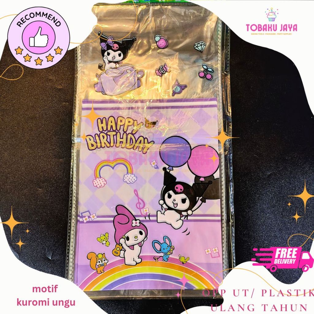 

Plastik Ulang Tahun Anak Karakter Uk M /Plastik Kuromi Medium/Plastik Cinamonrol/ Kantong Ultah Snack Karakter Uk M/OPP Ulang Tahun Medium/ Plastik Snack goodibag anak medium [10pcs]