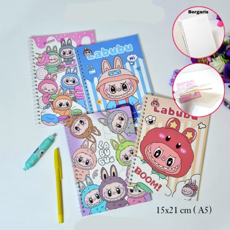 

Buku Tulis Motif Lucu A5 - Buku Spiral Garis