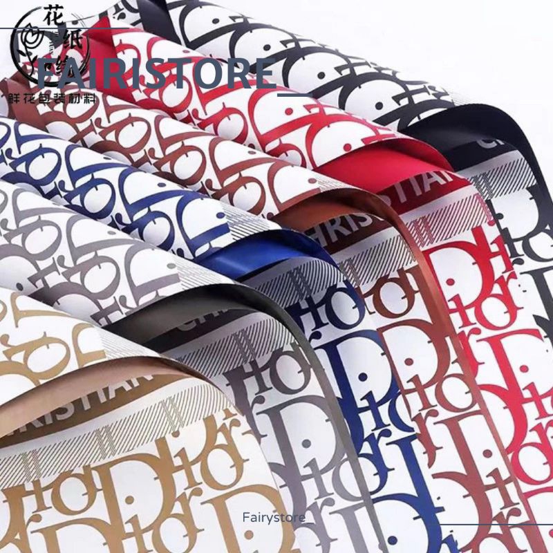 

Kertas Bunga Luxury Dior Motif Cellophane Flower Paper Kertas Buket Bunga Wrapping Paper (58×58) — K78