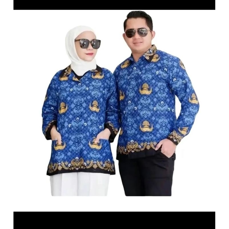 Baju batik korpri pria wanita lapis furing