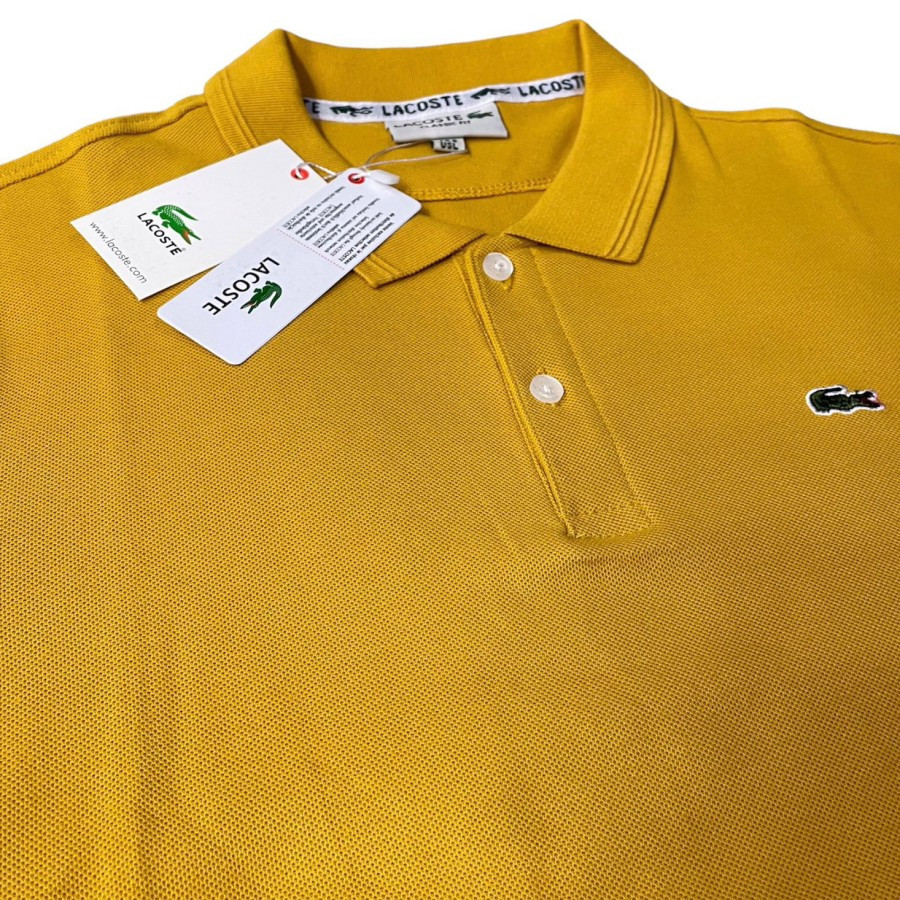 Kaos Lengan Pendek Polo Lacoste Kuning Premium
