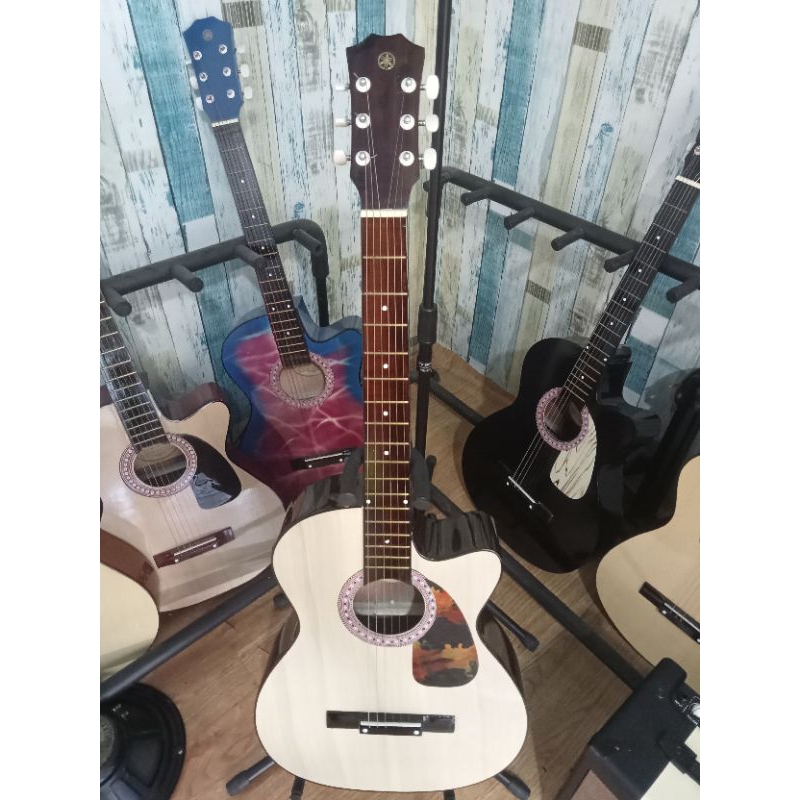 OLSHOP BANJARMASIN-Gitar baru Yamaha FG1200EQ akustik elektrik standart equaliser aktive mantap