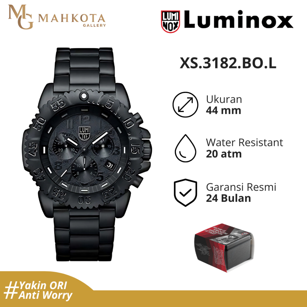 Luminox XS.3182.BO.L Navy Seal Steel Jam Tangan Pria Original