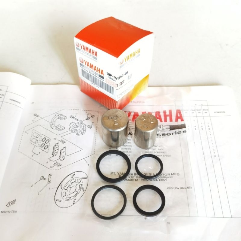 SEAL DAN PISTON KALIPER RXKING RX KING NEW  SCORPIO MADE IN JAPAN ORI ORIGINAL  5BP-W0057-00