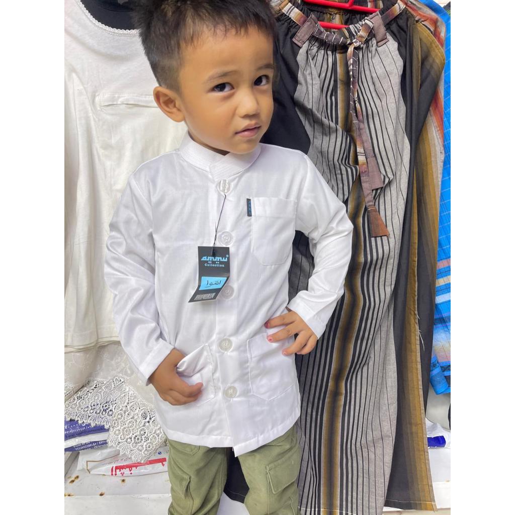 Koko Anak Ammu Putih Lengan panjang