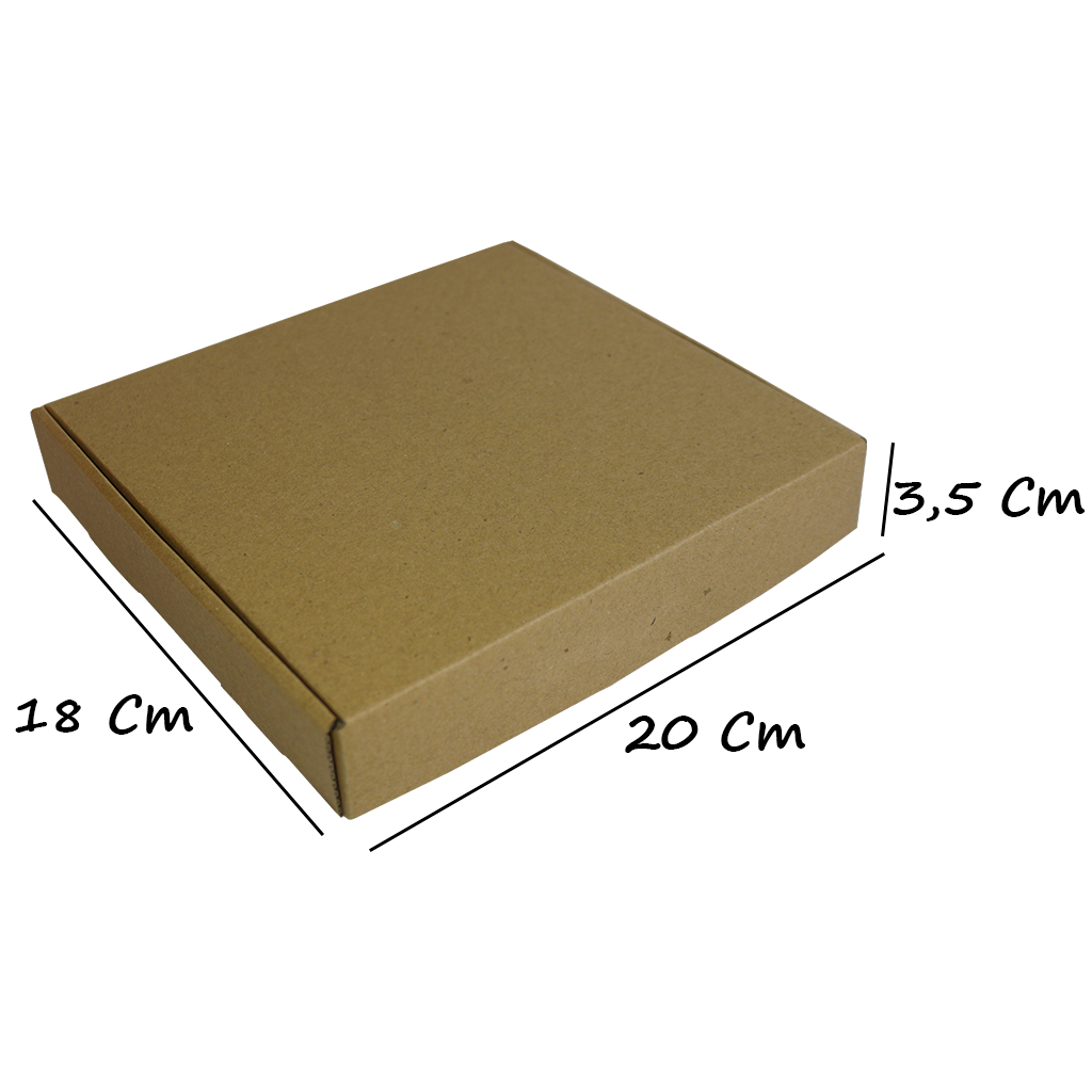 

Kardus karton model pizza box uk. 20x18x3,5 cm...Die Cut untuk kotak Aksesoris