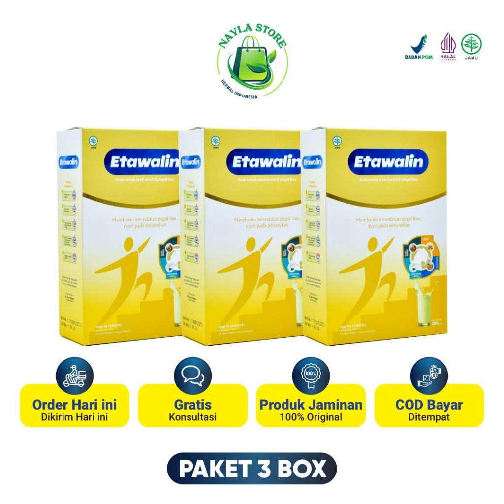 

ETAWALIN SUSU KAMBING ORIGINAL - Solusi Ampuh Untuk Asam Urat Dan Nyeri Sendi [ PAKET 3 BOX ]