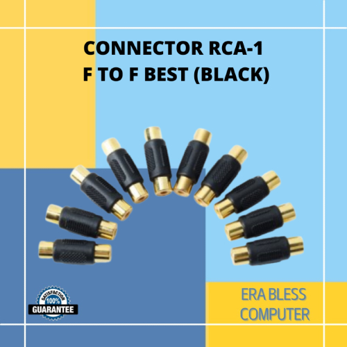 R1FF | Connector RCA-1 F to F BEST (Black)