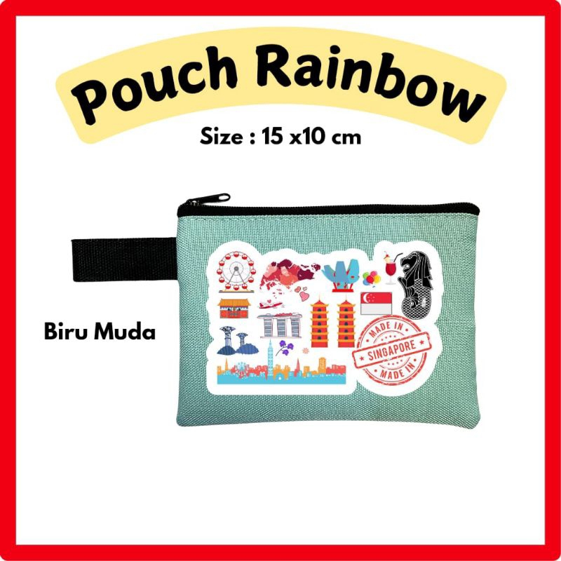 Souvenir Singapura Pouch Rainbow Oleh Oleh Murah Dompet Koin