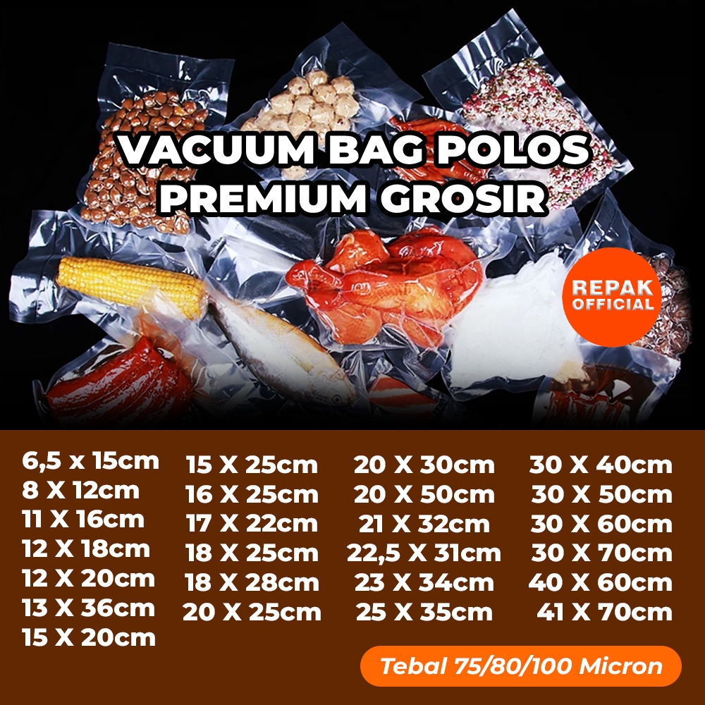 PLASTIK VAKUM MAKANAN FROZEN | PLASTIK VACUUM MAKANAN | PLASTIK VACUUM MAKANAN | POLOS GROSIR