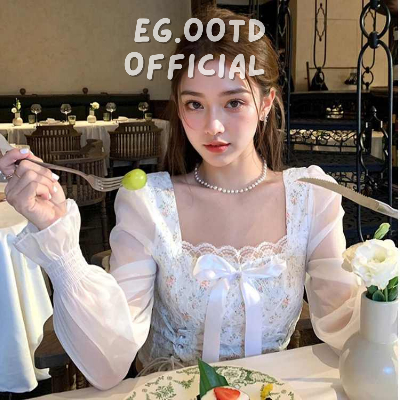 [EGootd] 013 - Atasan Lengan Panjang / Tank top Korea / Blouse Floral Premium Impor