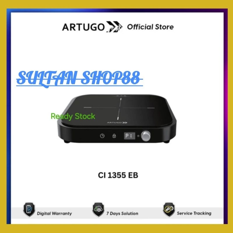 ARTUGO KOMPOR INDUKSI PORTABLE CI1355EB I KOMPOR PORTABLE INDUKSI ARTUGO CI1355EB LISTRIK BISA DIATU