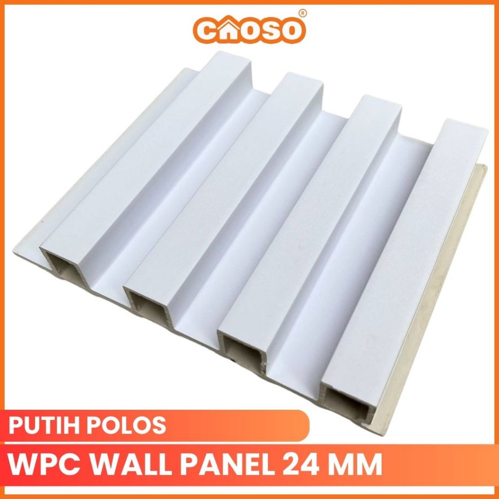 WPC wallPanel Dekorasi Dinding Kayu Warna Putih polos | Wall Panel Wood panel 3M 3D 3 meter CAOSO.ID
