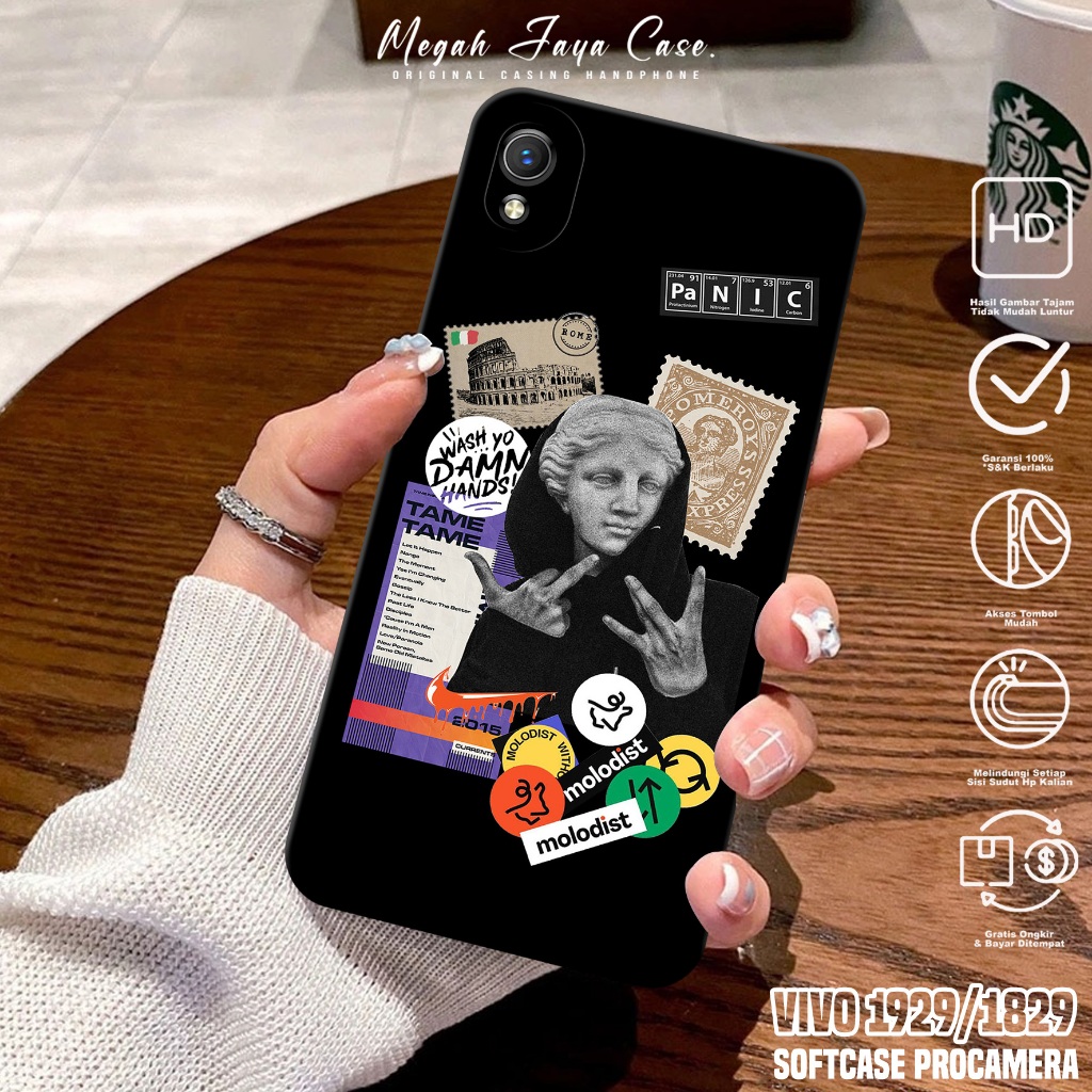 Softcase Hp VIVO 1820 / VIVO 1929 - Case Hp VIVO 1929 / VIVO 1820 Motif Estetik - Casing Hp VIVO 192
