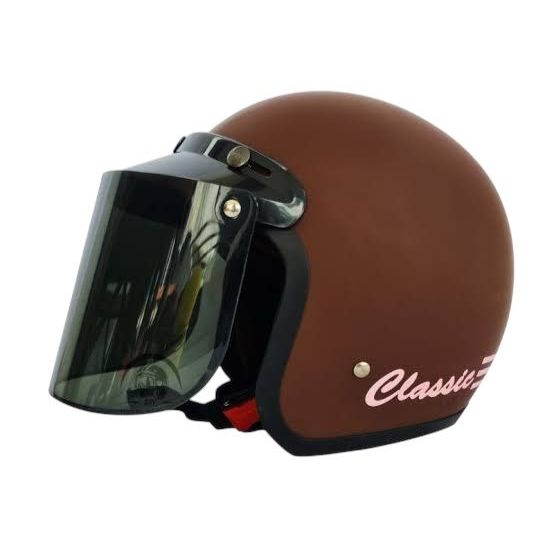 HELM SAJA BOGO GARIS CLASSIC TANPA KACA