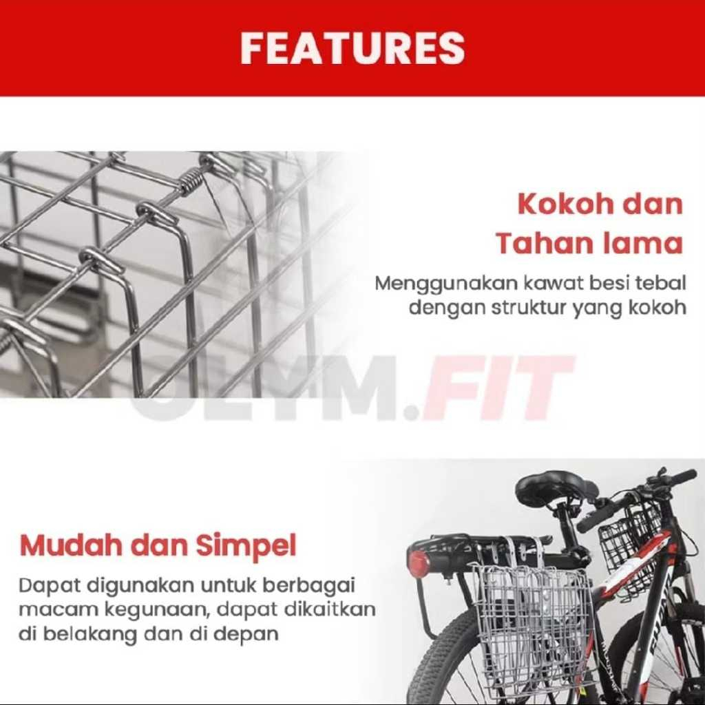 keranjang sepeda lipat foldable untuk sepeda LIPAT,MTB aksesoris sepeda