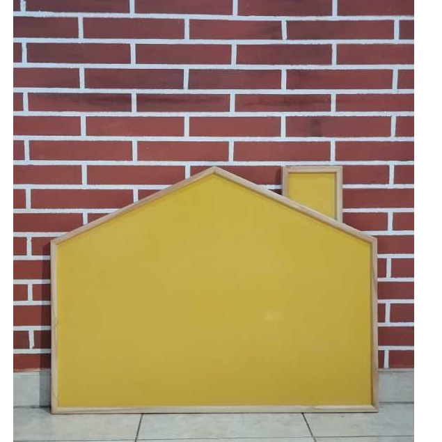 

Papan tulis - Color Magnetic Board (Schoolhouse) List Kayu - Cerobong Asap Chimney 90 x T: 60 cm