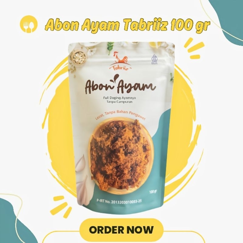 

Abon Ayam Tabriiz Premium 100 gr Original Tanpa Bahan Pengawet & Halal