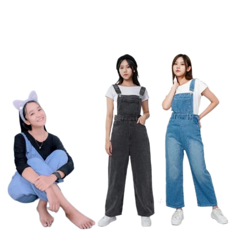 Overal Jumpsuit Semy jeans/Baju kodok wanita Model korea Terbaru/Jumpsuit Wanita Model Baju kodok ke