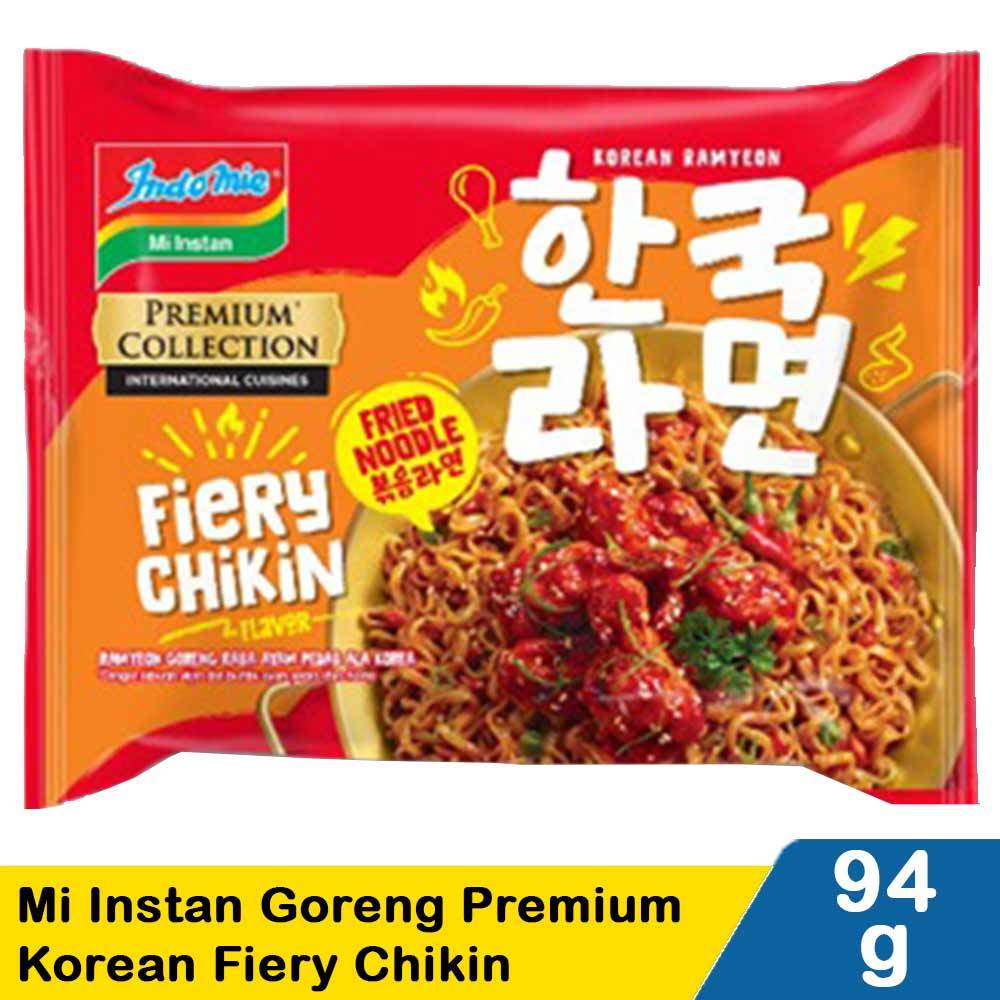

Indomie Mie Instant Premium Korean Spicy Ramyeon 83G dan Indomie Mie Goreng Premium Korean Fiery Chikin 94G