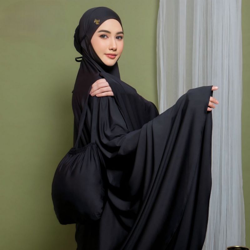 Mukena Khadijah Bahan Jersey Penutup Dagu