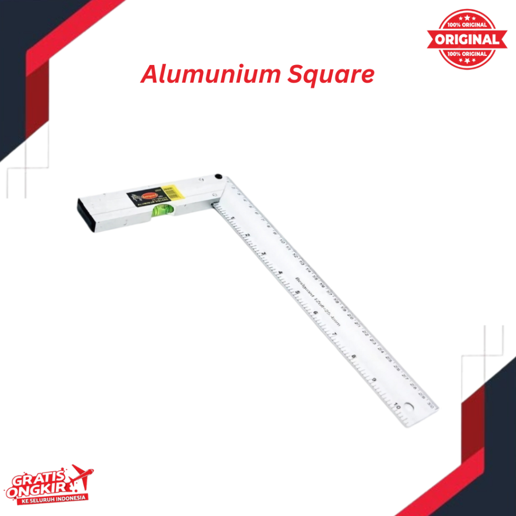 

PENGGARIS SIKU TUKANG ALUMUNIUM SQUARE 6" BESTGUARD