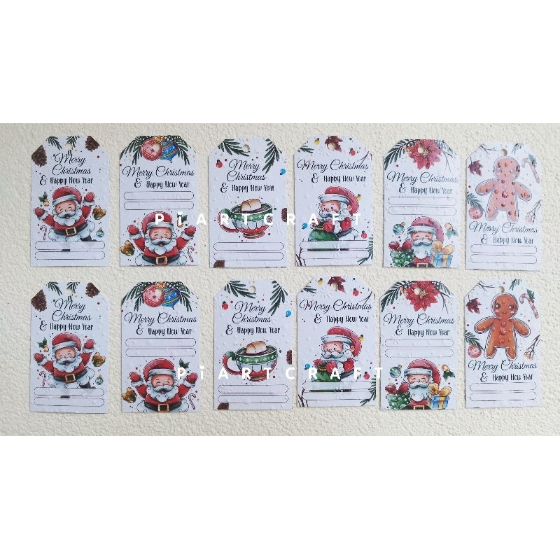 

HangTag / tag timbul Christmas - Natal (isi 24 pcs) - 6 design