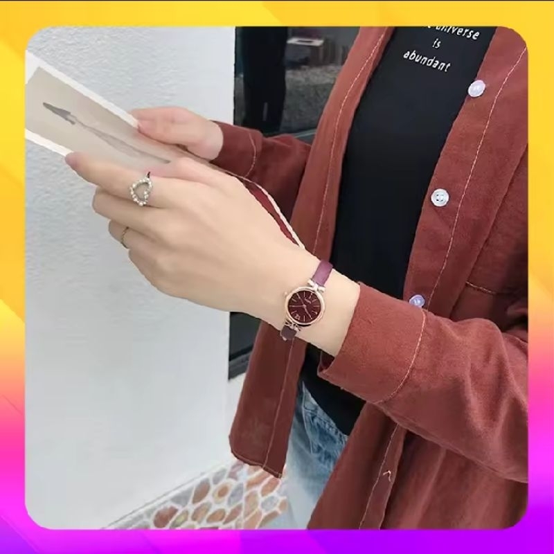 Jam Tangan Wanita Anti Air Original Branded 2024 Terbaru Korea Elegan Cewek Mewah