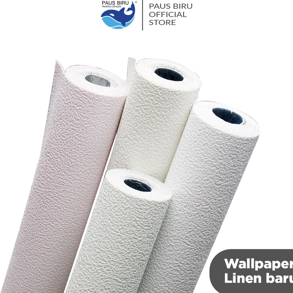 Belanja kuat Paus Biru  Wallpaper Dinding Linen Roll Wallpaper foam Dekorasi Kamar wallpaper coral A