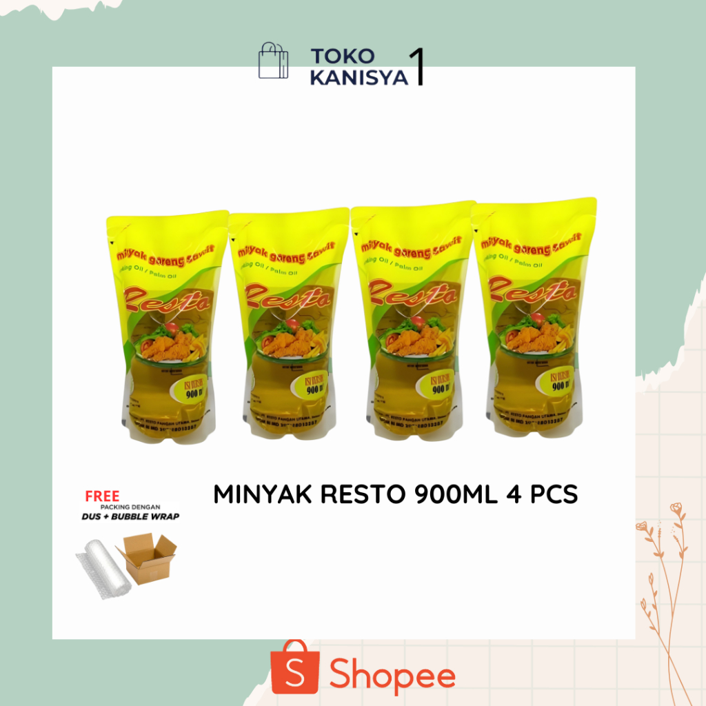 

Minyak Goreng Premium 4 PCS Resto 900ml tokokanisya1